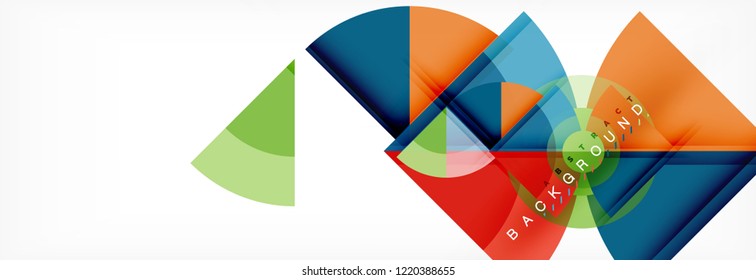 Dreiecke und kreisgeometrischer Hintergrund, modernes Design