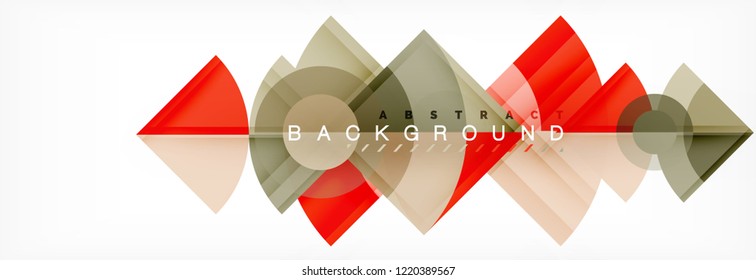 Triangles and circle geometric background, modern design