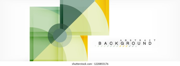Triangles and circle geometric background, modern design