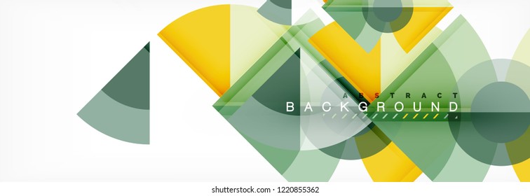 Dreiecke und kreisgeometrischer Hintergrund, modernes Design