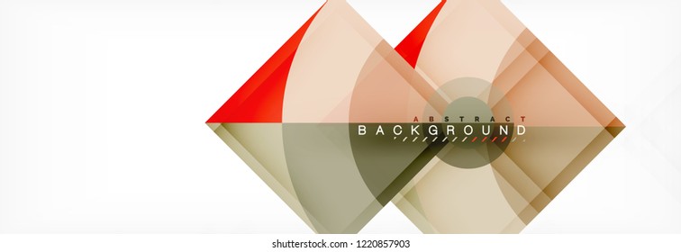 Triangles and circle geometric background, modern design