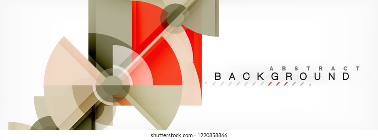 Triangles and circle geometric background, modern design