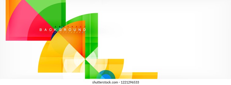 Triangles and circle geometric background, modern design