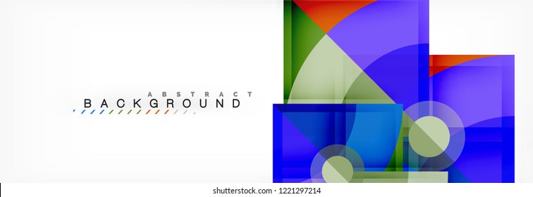 Triangles and circle geometric background, modern design