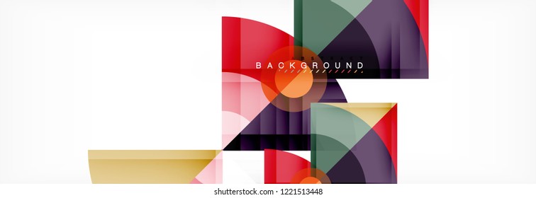 Dreiecke und kreisgeometrischer Hintergrund, modernes Design