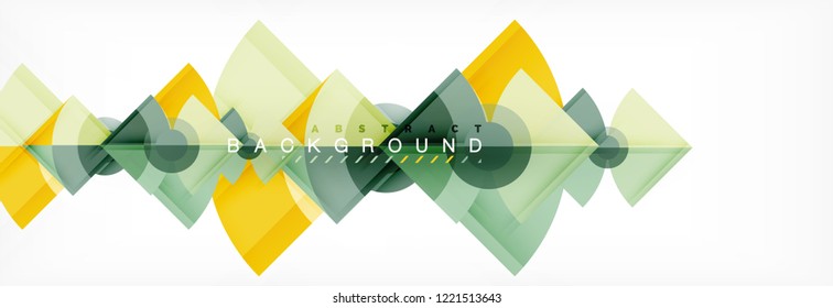 Triangles and circle geometric background, modern design