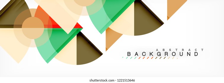 Dreiecke und kreisgeometrischer Hintergrund, modernes Design
