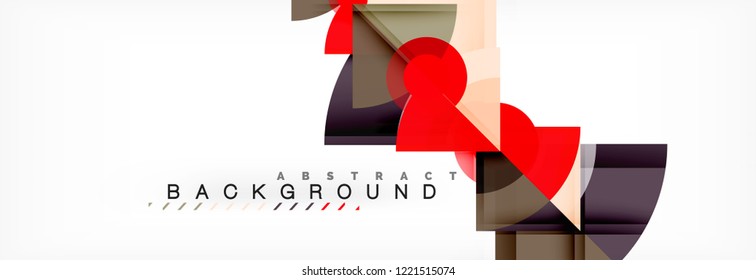 Triangles and circle geometric background, modern design