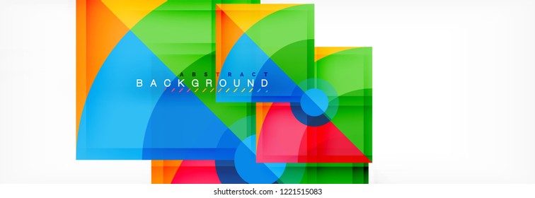 Triangles and circle geometric background, modern design