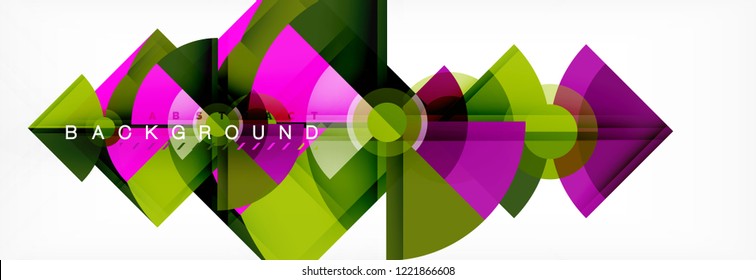 Dreiecke und kreisgeometrischer Hintergrund, modernes Design