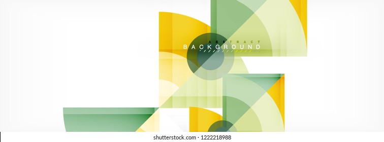 Triangles and circle geometric background, modern design