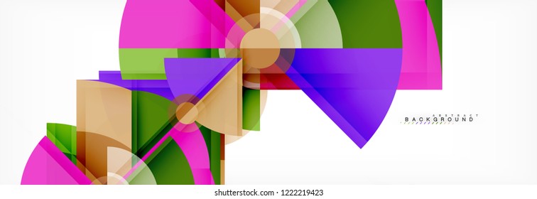 Triângulos e fundo geométrico círculo, design moderno