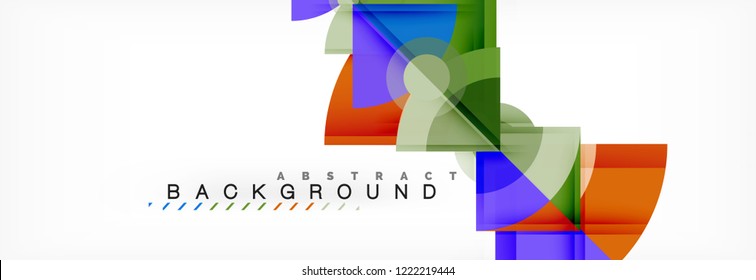 Dreiecke und kreisgeometrischer Hintergrund, modernes Design