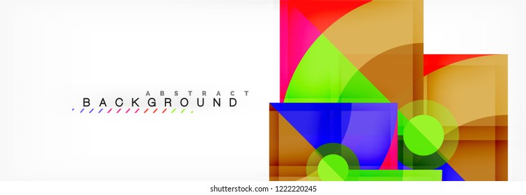 Triangles and circle geometric background, modern design