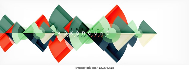 Dreiecke und kreisgeometrischer Hintergrund, modernes Design