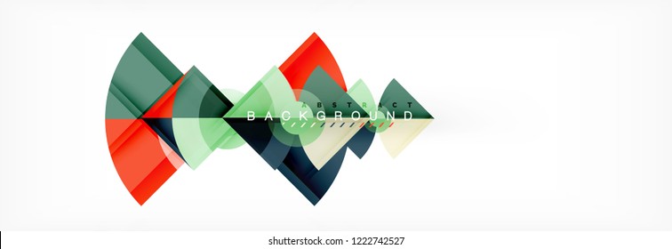 Dreiecke und kreisgeometrischer Hintergrund, modernes Design