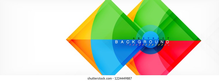 Triangles and circle geometric background, modern design