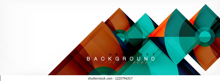 Dreiecke und kreisgeometrischer Hintergrund, modernes Design
