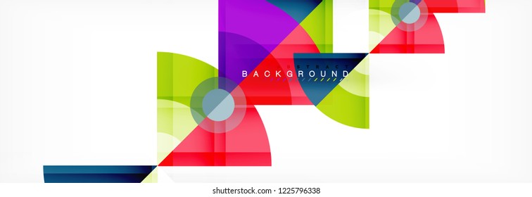 Dreiecke und kreisgeometrischer Hintergrund, modernes Design