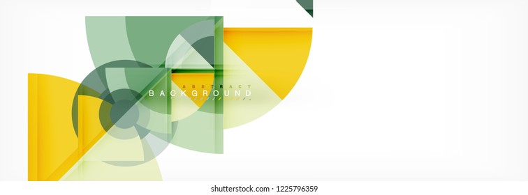 Triangles and circle geometric background, modern design