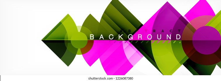 Triângulos e fundo geométrico círculo, design moderno