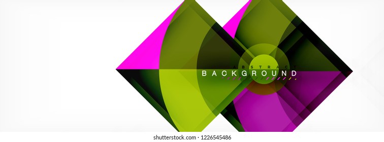 Triangles and circle geometric background, modern design