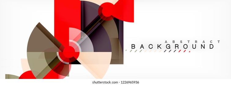 Triangles and circle geometric background, modern design