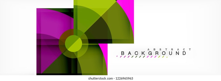 Dreiecke und kreisgeometrischer Hintergrund, modernes Design