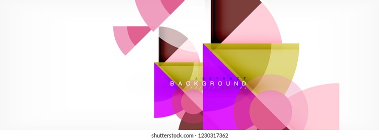 Dreiecke und kreisgeometrischer Hintergrund, modernes Design