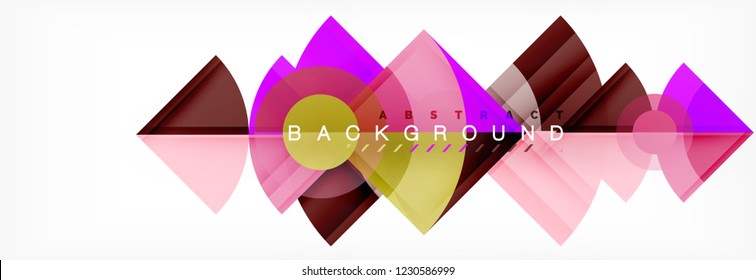 Dreiecke und kreisgeometrischer Hintergrund, modernes Design