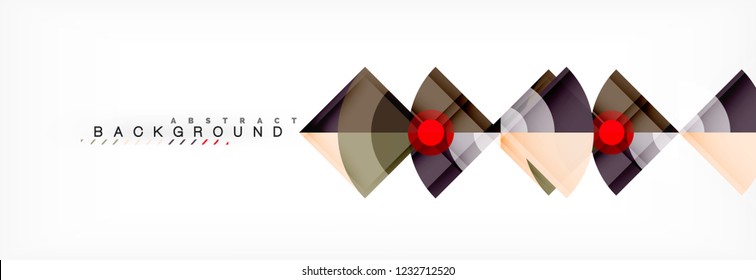 Triangles and circle geometric background, modern design