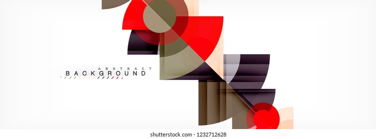 Triangles and circle geometric background, modern design