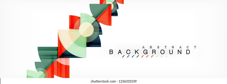 Triangles and circle geometric background, modern design