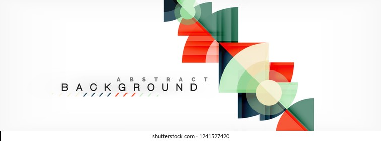 Triangles and circle geometric background, modern design