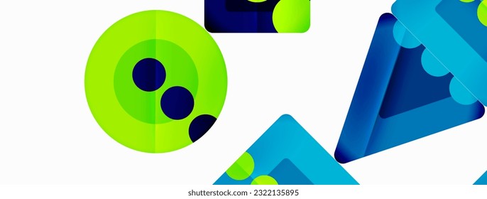 Triángulos y círculos de fondo abstracto para fondo de pared, banner, fondo, tarjeta, libro Ilustración, página de inicio