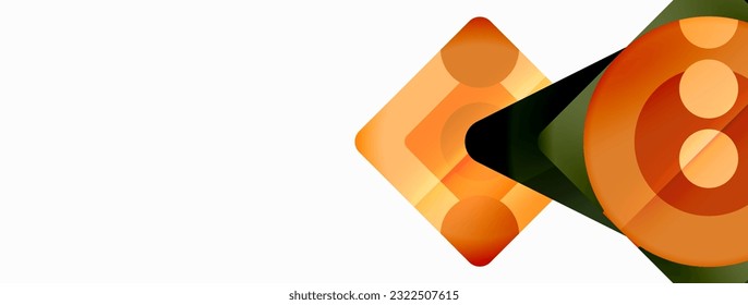 Triangles and circles abstract background for wallpaper, banner, background, card, book Illustration, landing page
