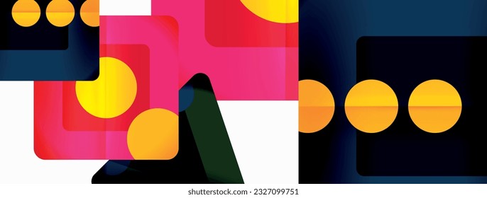 Triangles and circles abstract background for wallpaper, banner, background, card, book Illustration, landing page