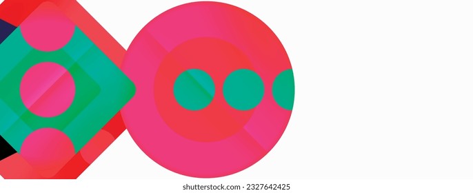 Triangles and circles abstract background for wallpaper, banner, background, card, book Illustration, landing page
