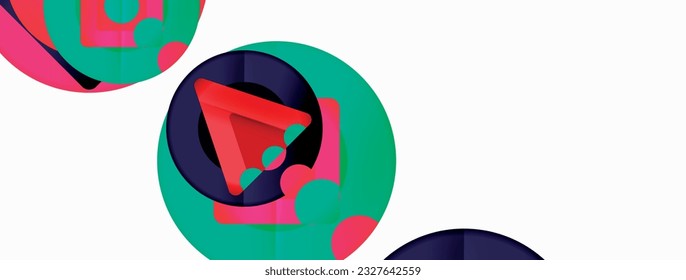 Triangles and circles abstract background for wallpaper, banner, background, card, book Illustration, landing page