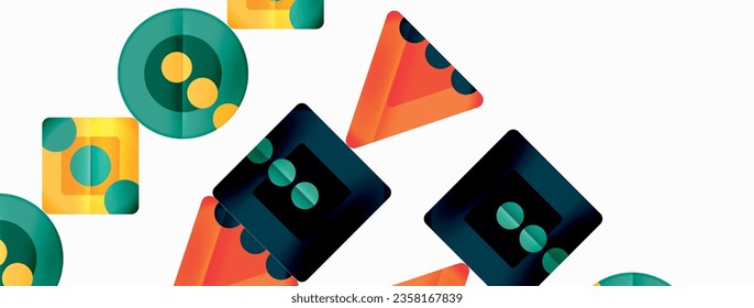 Triangles and circles abstract background for wallpaper, banner, background, card, book Illustration, landing page