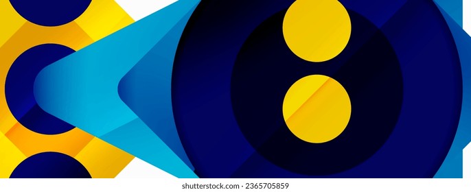 Triangles and circles abstract background for wallpaper, banner, background, card, book Illustration, landing page