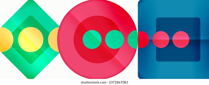 Triangles and circles abstract background for wallpaper, banner, background, card, book Illustration, landing page