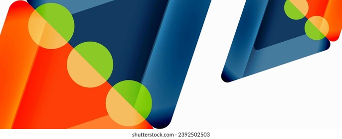 Triángulos y círculos de fondo abstracto para fondo de pared, banner, fondo, tarjeta, libro Ilustración, página de inicio
