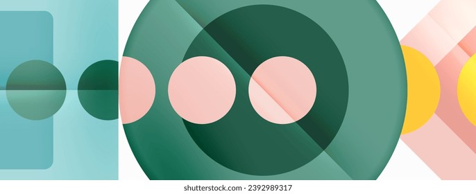 Triangles and circles abstract background for wallpaper, banner, background, card, book Illustration, landing page