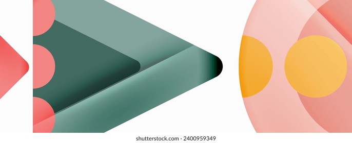 Triangles and circles abstract background for wallpaper, banner, background, card, book Illustration, landing page