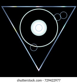 Triangles and circles for a business logo