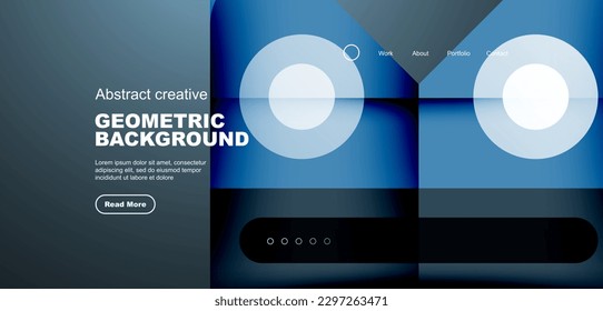 Triangles, circles and lines minimal background. Business or technology design for wallpaper, banner, background, landing page, wall art, invitation, prints
