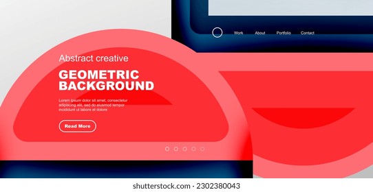 Triangles, circles and lines minimal background. Business or technology design for wallpaper, banner, background, landing page, wall art, invitation, prints