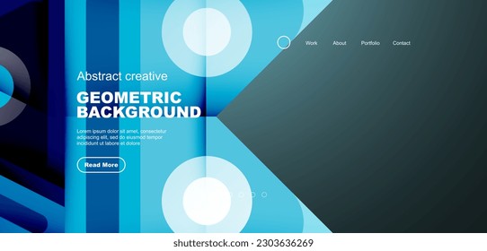 Triangles, circles and lines minimal background. Business or technology design for wallpaper, banner, background, landing page, wall art, invitation, prints