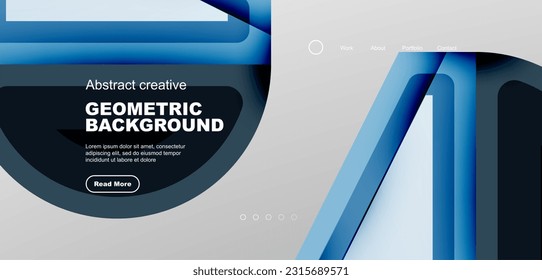 Triangles, circles and lines minimal background. Business or technology design for wallpaper, banner, background, landing page, wall art, invitation, prints